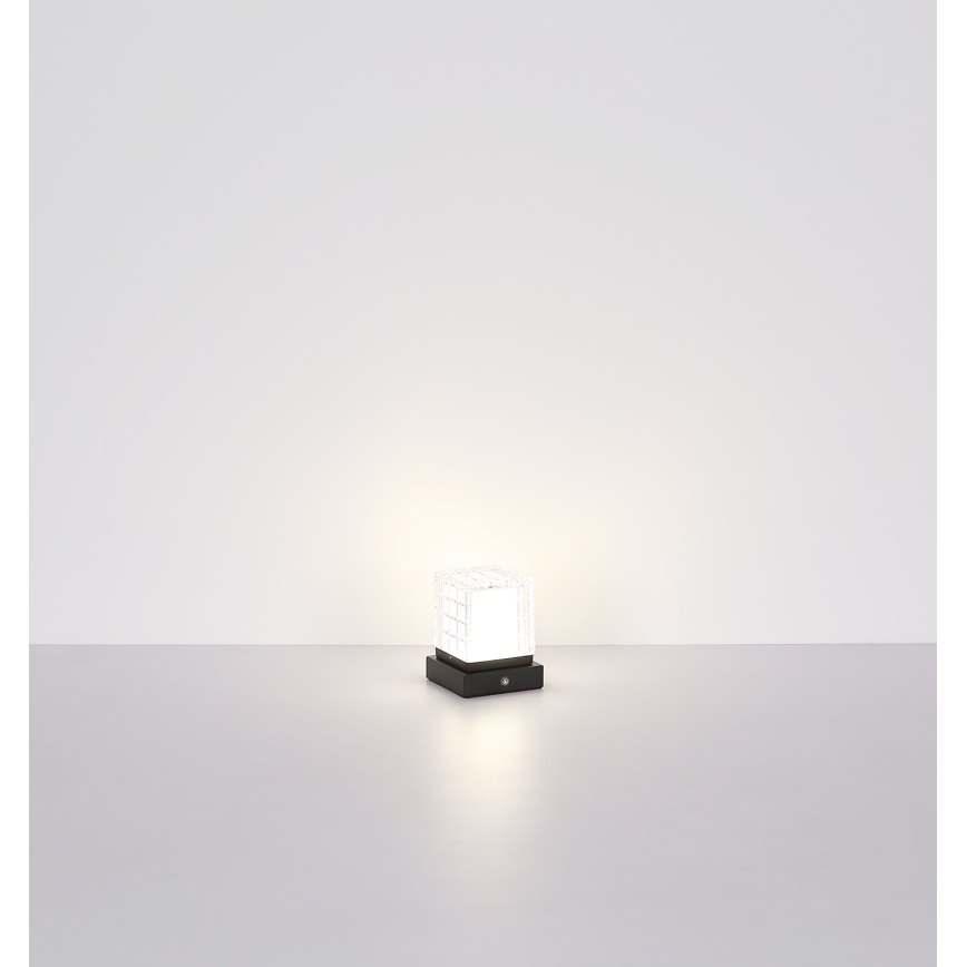 Globo - LED pritemdomas, liečiamas stalinis šviestuvas LED/2,5W/3,7V 2700K/4000K/6500K 1800 mAh USB juoda