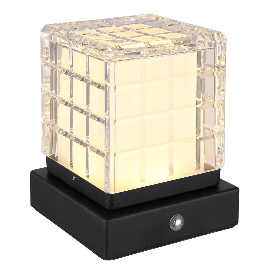 Globo - LED pritemdomas, liečiamas stalinis šviestuvas LED/2,5W/3,7V 2700K/4000K/6500K 1800 mAh USB juoda