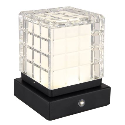Globo - LED pritemdomas, liečiamas stalinis šviestuvas LED/2,5W/3,7V 2700K/4000K/6500K 1800 mAh USB juoda