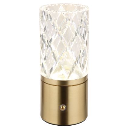 Globo - LED pritemdomas, liečiamas stalinis šviestuvas LED/2,5W/3,7V 2700K/4000K/6500K 1800 mAh USB auksas