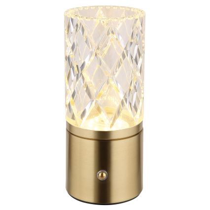 Globo - LED pritemdomas, liečiamas stalinis šviestuvas LED/2,5W/3,7V 2700K/4000K/6500K 1800 mAh USB auksas