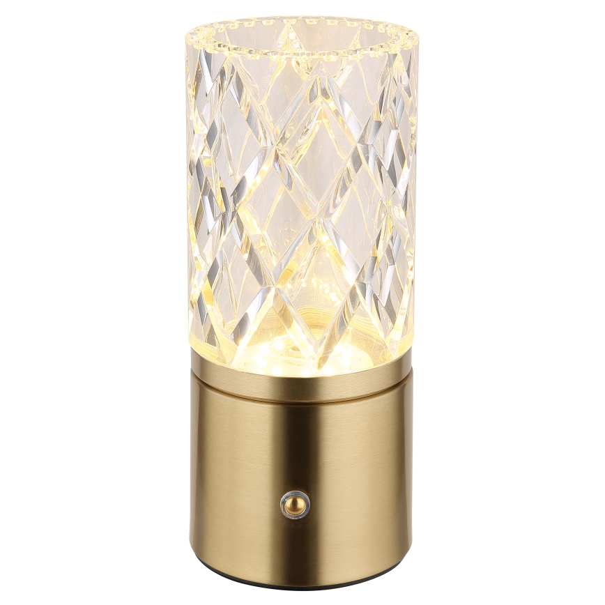 Globo - LED pritemdomas, liečiamas stalinis šviestuvas LED/2,5W/3,7V 2700K/4000K/6500K 1800 mAh USB auksas
