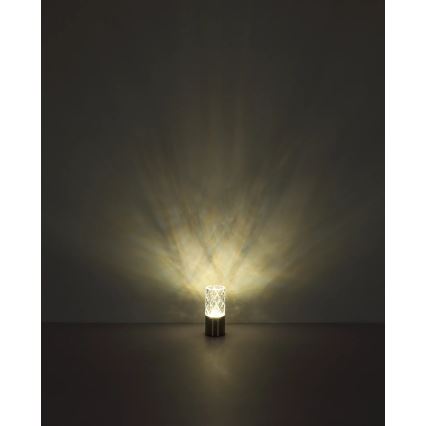 Globo - LED pritemdomas, liečiamas stalinis šviestuvas LED/2,5W/3,7V 2700K/4000K/6500K 1800 mAh USB matinis chromas