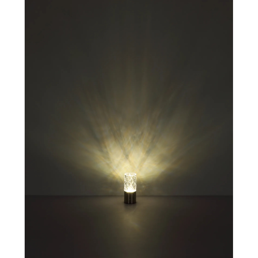 Globo - LED pritemdomas, liečiamas stalinis šviestuvas LED/2,5W/3,7V 2700K/4000K/6500K 1800 mAh USB matinis chromas