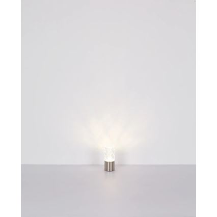 Globo - LED pritemdomas, liečiamas stalinis šviestuvas LED/2,5W/3,7V 2700K/4000K/6500K 1800 mAh USB matinis chromas