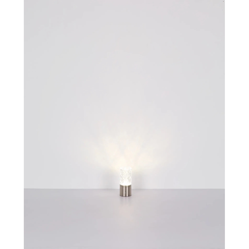 Globo - LED pritemdomas, liečiamas stalinis šviestuvas LED/2,5W/3,7V 2700K/4000K/6500K 1800 mAh USB matinis chromas