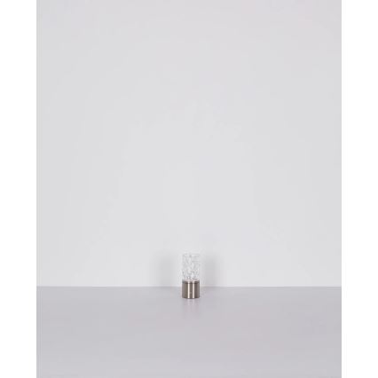 Globo - LED pritemdomas, liečiamas stalinis šviestuvas LED/2,5W/3,7V 2700K/4000K/6500K 1800 mAh USB matinis chromas