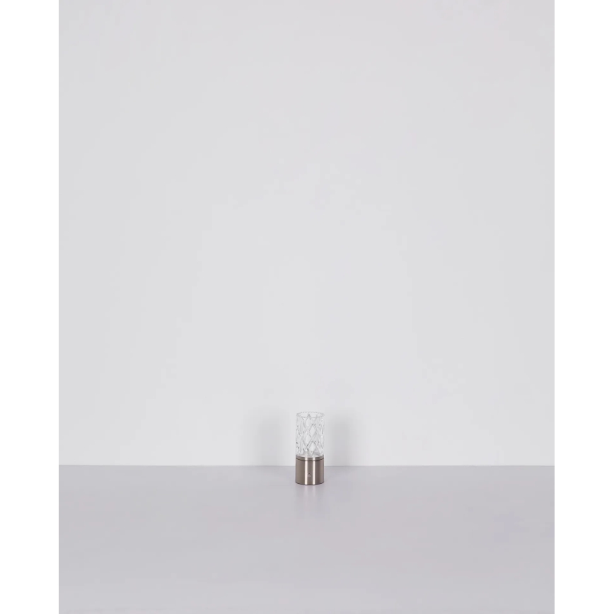 Globo - LED pritemdomas, liečiamas stalinis šviestuvas LED/2,5W/3,7V 2700K/4000K/6500K 1800 mAh USB matinis chromas