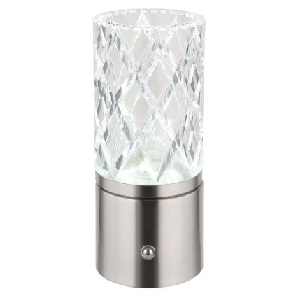 Globo - LED pritemdomas, liečiamas stalinis šviestuvas LED/2,5W/3,7V 2700K/4000K/6500K 1800 mAh USB matinis chromas