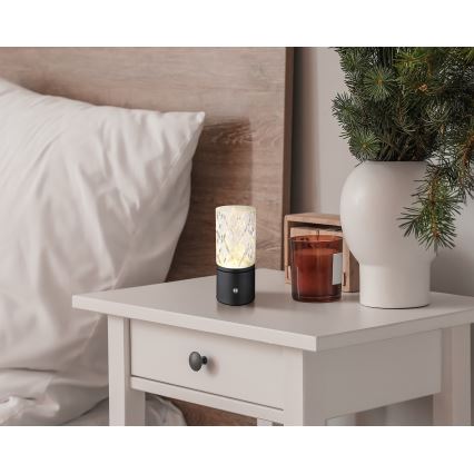 Globo - LED pritemdomas, liečiamas stalinis šviestuvas LED/2,5W/3,7V 2700K/4000K/6500K 1800 mAh USB juoda