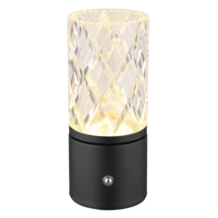 Globo - LED pritemdomas, liečiamas stalinis šviestuvas LED/2,5W/3,7V 2700K/4000K/6500K 1800 mAh USB juoda