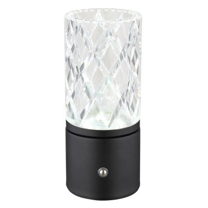 Globo - LED pritemdomas, liečiamas stalinis šviestuvas LED/2,5W/3,7V 2700K/4000K/6500K 1800 mAh USB juoda
