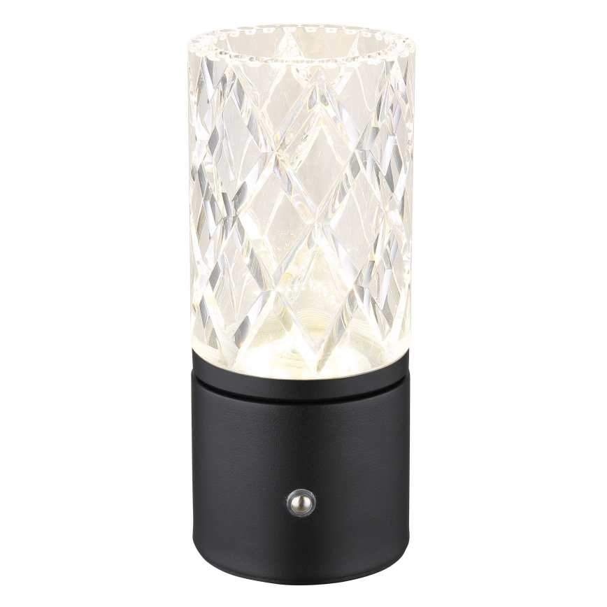 Globo - LED pritemdomas, liečiamas stalinis šviestuvas LED/2,5W/3,7V 2700K/4000K/6500K 1800 mAh USB juoda