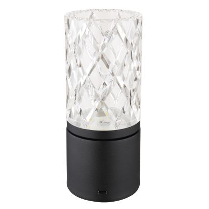 Globo - LED pritemdomas, liečiamas stalinis šviestuvas LED/2,5W/3,7V 2700K/4000K/6500K 1800 mAh USB juoda