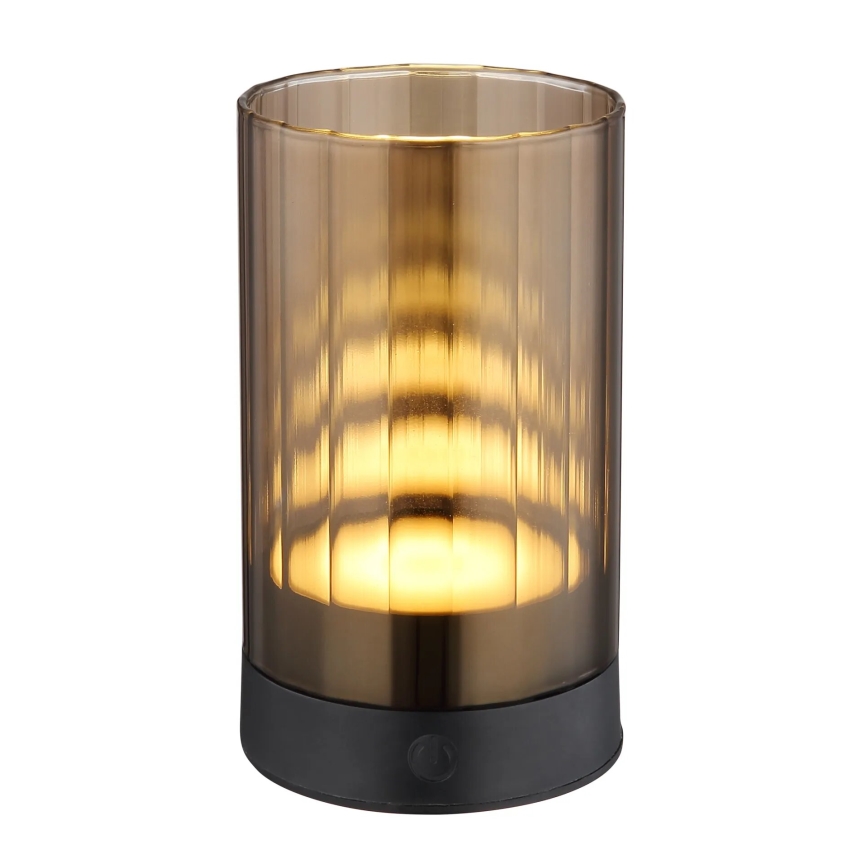 Globo - LED Lauko pritemdoma įkraunama jutiklinė stalinė lempa LED/2W/3,7V 2700/4000/6500K 1200mAh IP44 ruda