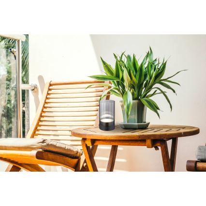 Globo - LED Lauko pritemdoma įkraunama jutiklinė stalinė lempa LED/2W/3,7V 2700/4000/6500K 1200mAh IP44 pilka