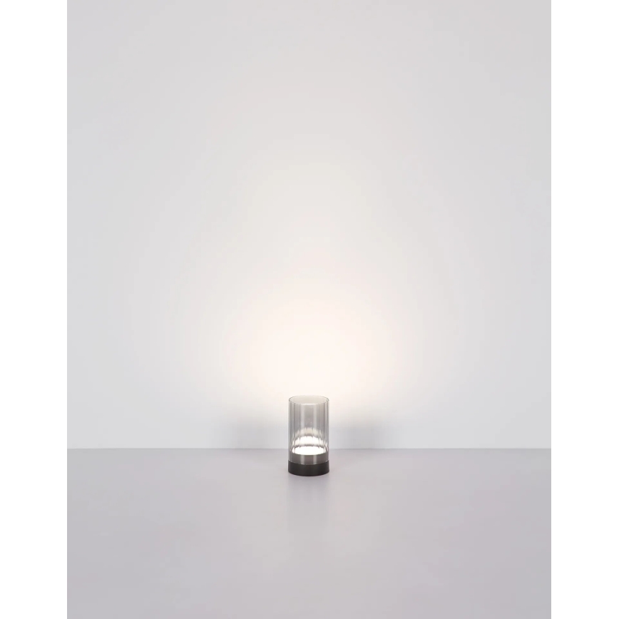 Globo - LED Lauko pritemdoma įkraunama jutiklinė stalinė lempa LED/2W/3,7V 2700/4000/6500K 1200mAh IP44 pilka