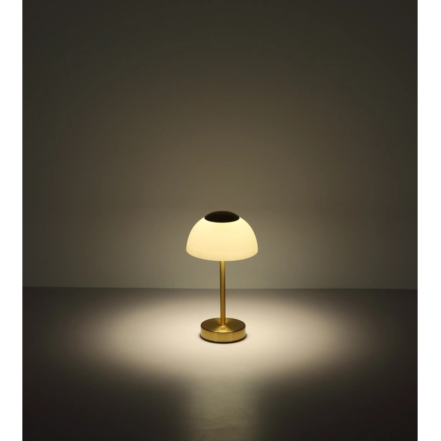Globo - LED Pritemdomas įkraunamas stalinis šviestuvas LED/2,5W/5V 1800mAh 2700K/4000K/6500K žalvaris