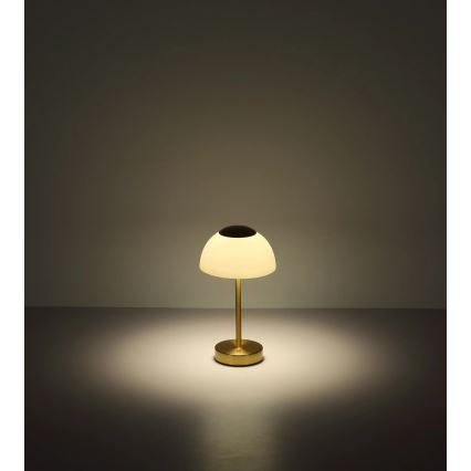 Globo - dimeriuojama įkraunama stalinė LED lempa LED/2,5W/5V 1800 mAh 2700K/4000K/6500K žalvaris