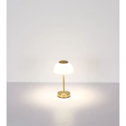 Globo - dimeriuojama įkraunama stalinė LED lempa LED/2,5W/5V 1800 mAh 2700K/4000K/6500K žalvaris