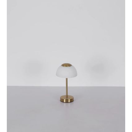 Globo - dimeriuojama įkraunama stalinė LED lempa LED/2,5W/5V 1800 mAh 2700K/4000K/6500K žalvaris