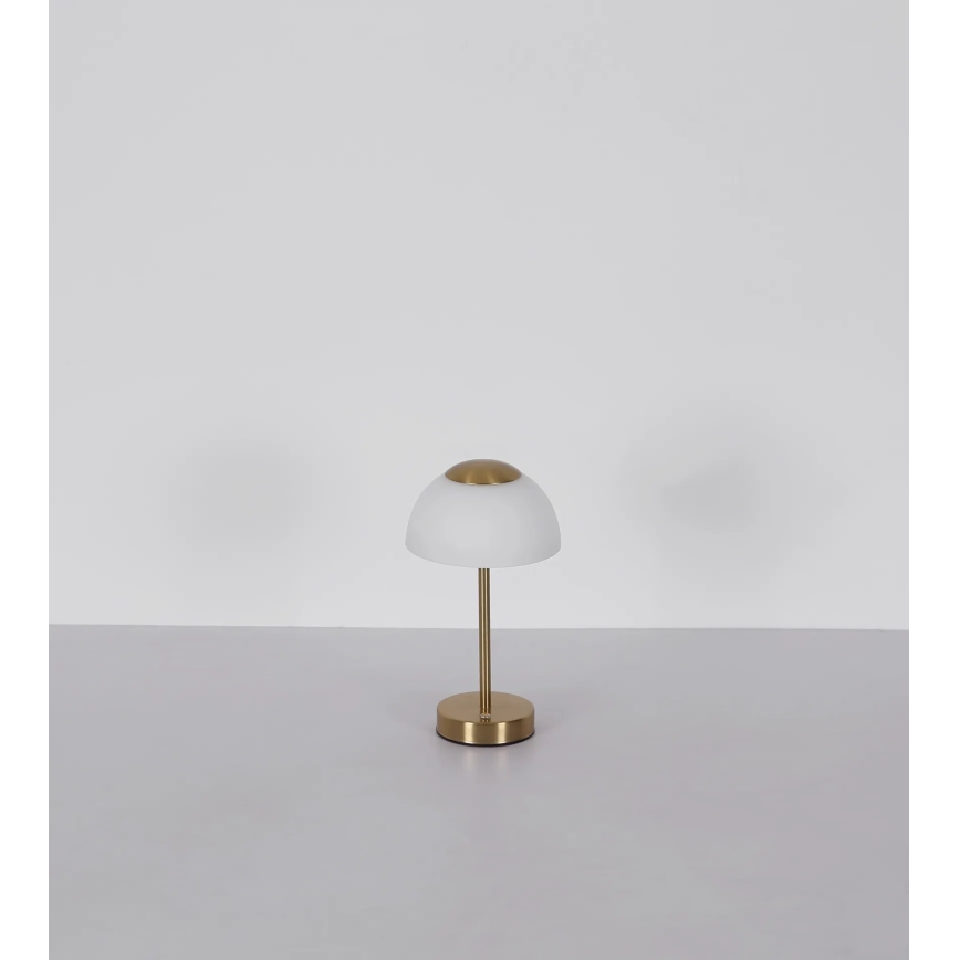 Globo - dimeriuojama įkraunama stalinė LED lempa LED/2,5W/5V 1800 mAh 2700K/4000K/6500K žalvaris