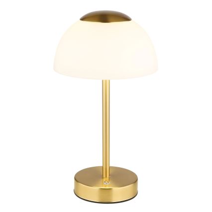 Globo - dimeriuojama įkraunama stalinė LED lempa LED/2,5W/5V 1800 mAh 2700K/4000K/6500K žalvaris