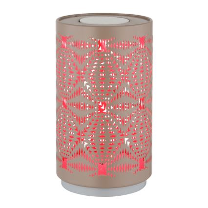 Globo - LED RGB Jutiklinis įkraunamas Stalinis šviestuvas LED/1W/5V 500 mAh ruda