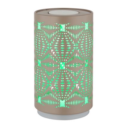 Globo - LED RGB Jutiklinis įkraunamas Stalinis šviestuvas LED/1W/5V 500 mAh ruda
