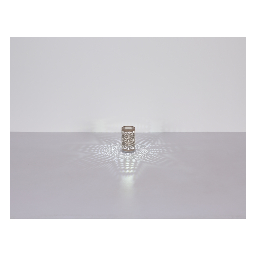 Globo - LED RGB Jutiklinis įkraunamas Stalinis šviestuvas LED/1W/5V 500 mAh ruda