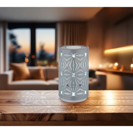 Globo - LED RGB Jutiklinis įkraunamas Stalinis šviestuvas LED/1W/5V 500 mAh pilka