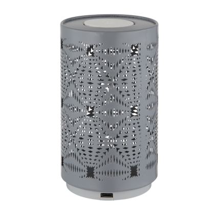 Globo - LED RGB Jutiklinis įkraunamas Stalinis šviestuvas LED/1W/5V 500 mAh pilka