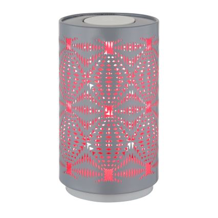 Globo - LED RGB Jutiklinis įkraunamas Stalinis šviestuvas LED/1W/5V 500 mAh pilka