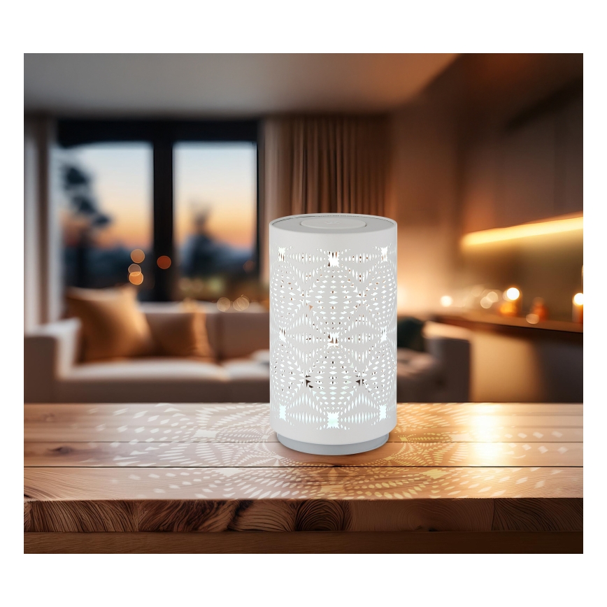 Globo - LED RGB įkraunama stalinė lempa su lietimu LED/1W/5V 500 mAh balta