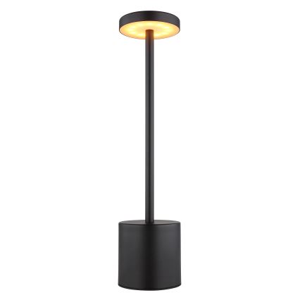 Globo - LED pritemdomas, liečiamas stalinis šviestuvas LED/1,2W/3,7V 2000K/3500K/7000K 1200 mAh USB juoda