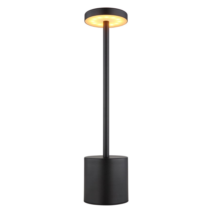 Globo - LED pritemdomas, liečiamas stalinis šviestuvas LED/1,2W/3,7V 2000K/3500K/7000K 1200 mAh USB juoda