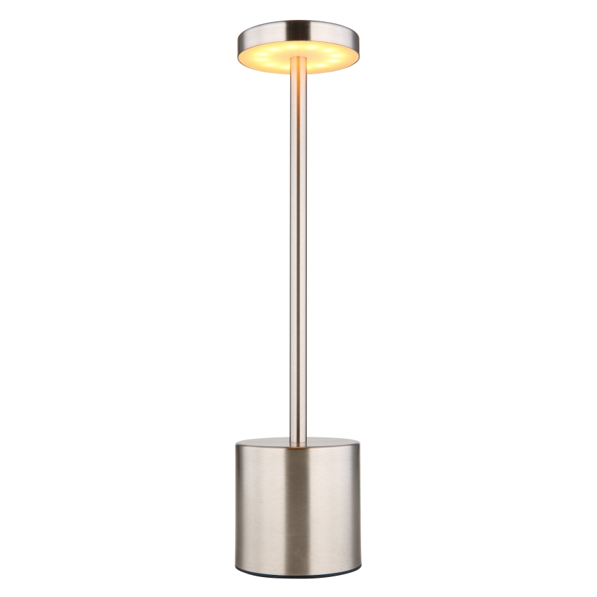 Globo - LED pritemdomas, liečiamas stalinis šviestuvas LED/1,2W/3,7V 2000K/3500K/7000K 1200 mAh USB matinis chromas