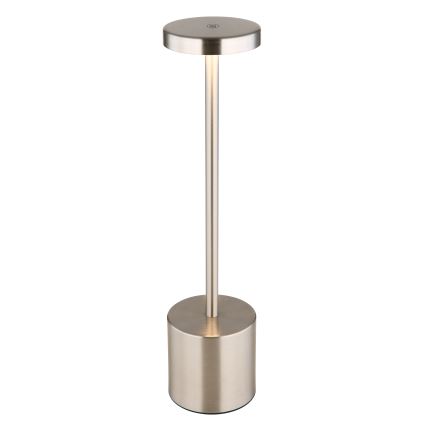 Globo - LED pritemdomas, liečiamas stalinis šviestuvas LED/1,2W/3,7V 2000K/3500K/7000K 1200 mAh USB matinis chromas