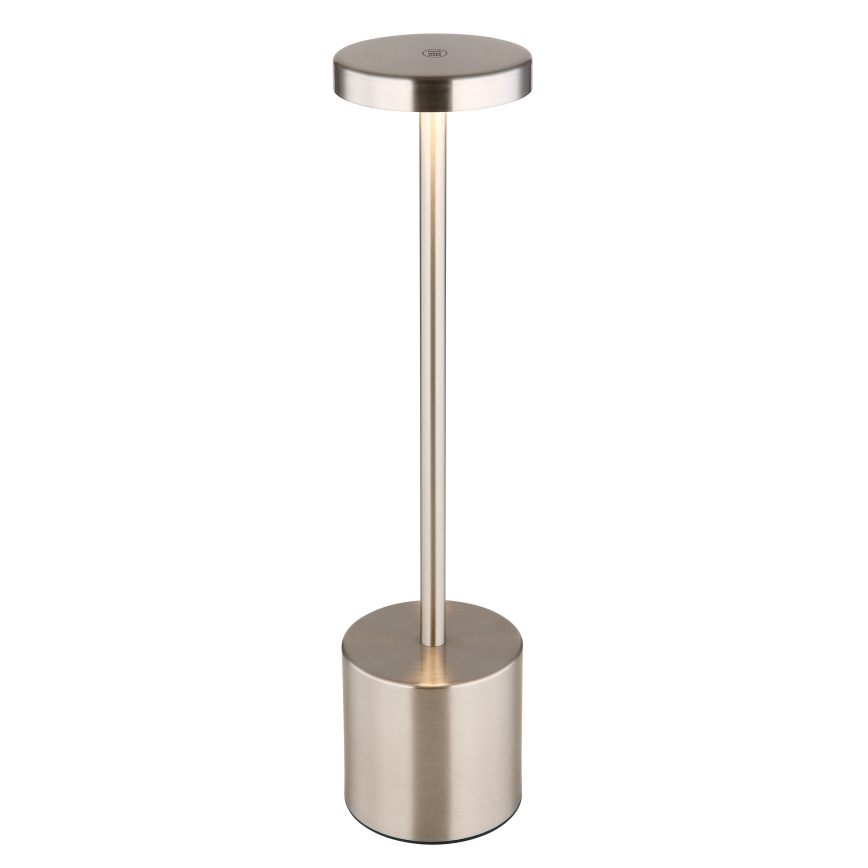 Globo - LED pritemdomas, liečiamas stalinis šviestuvas LED/1,2W/3,7V 2000K/3500K/7000K 1200 mAh USB matinis chromas