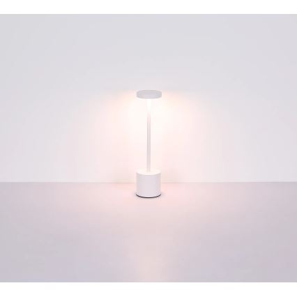 Globo - LED pritemdomas, liečiamas stalinis šviestuvas LED/1,2W/3,7V 2000K/3500K/7000K 1200 mAh USB balta