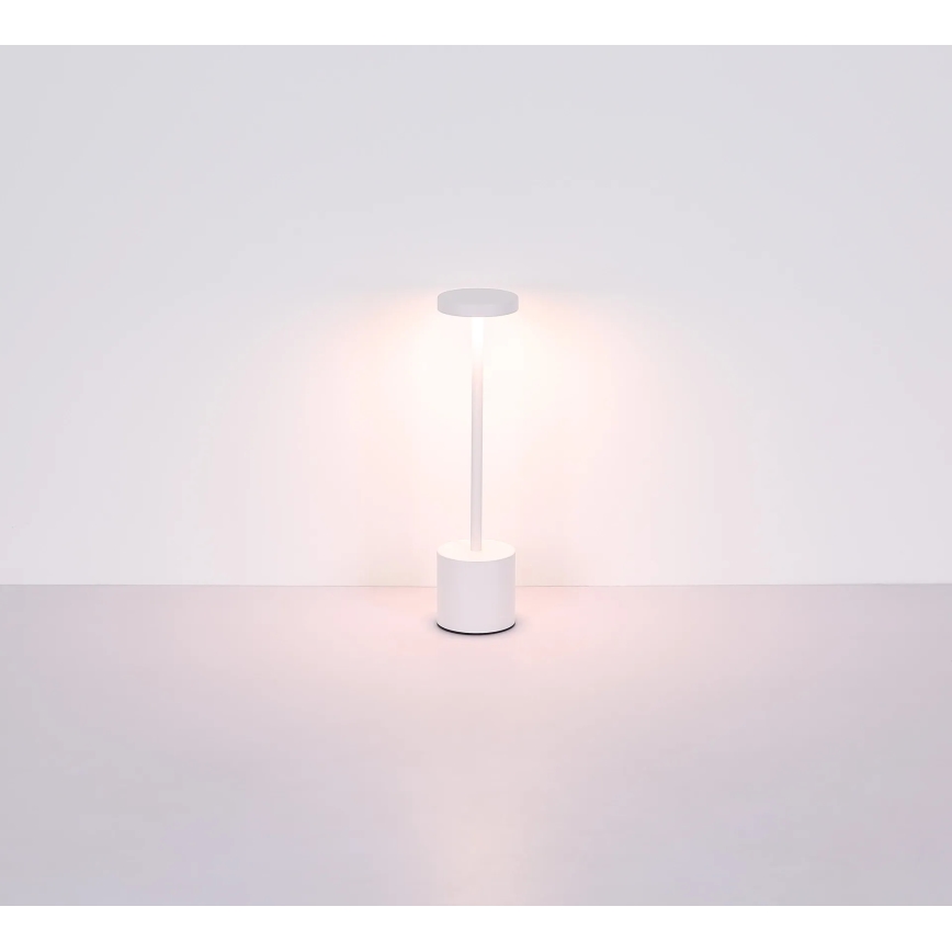 Globo - LED pritemdomas, liečiamas stalinis šviestuvas LED/1,2W/3,7V 2000K/3500K/7000K 1200 mAh USB balta