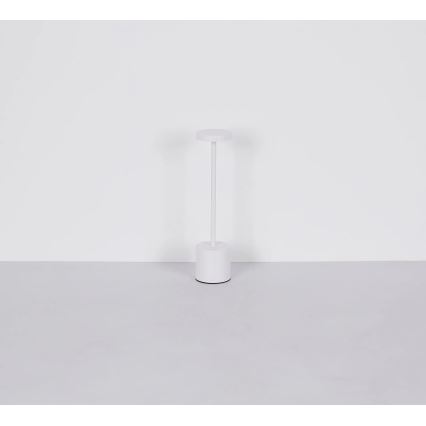 Globo - LED pritemdomas, liečiamas stalinis šviestuvas LED/1,2W/3,7V 2000K/3500K/7000K 1200 mAh USB balta