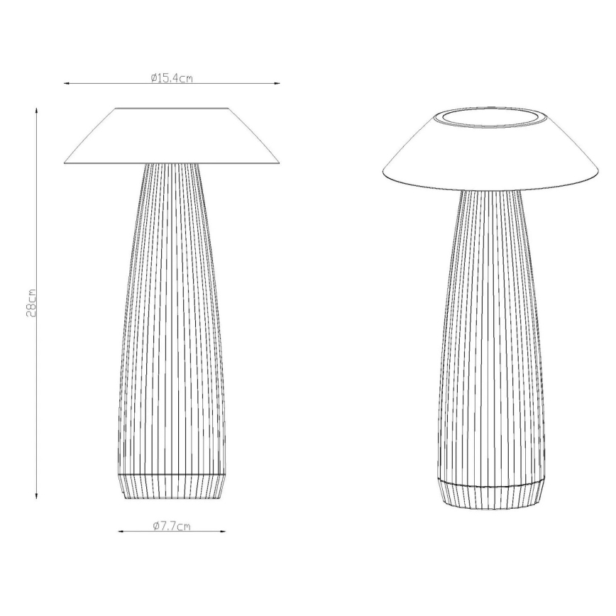 Globo - LED Pritemdoma įkraunama jutiklinė stalinė lempa LED/1W/3,7V 3000K 1200mAh juoda