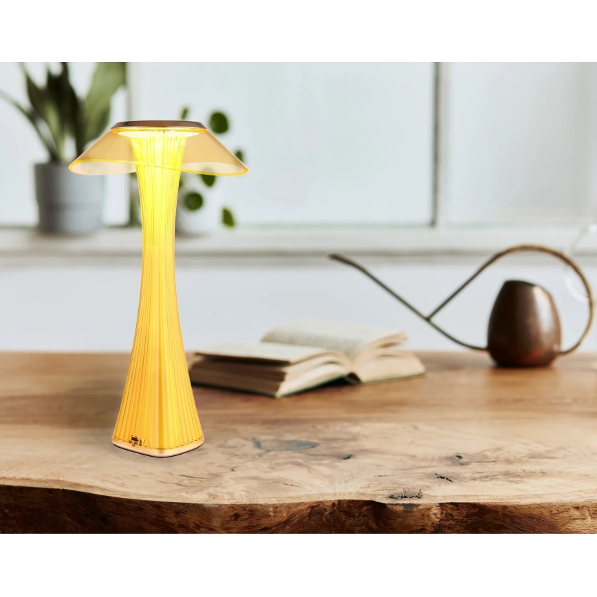 Globo - LED dimeriuojama įkraunama stalinė lempa LED/2,5W/3,7V 1200 mAh 2700/4500/6500K auksinė