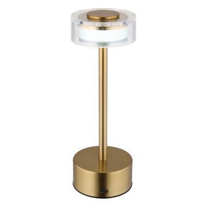 Globo - LED Pritemdoma įkraunama jutiklinė stalinė lempa LED/2,5W/3,7V 2700/4000/6500K 1800mAh žalvaris