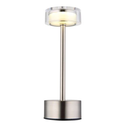 Globo - LED Pritemdoma įkraunama jutiklinė stalinė lempa LED/2,5W/3,7V 2700/4000/6500K 1800mAh matinis chromas