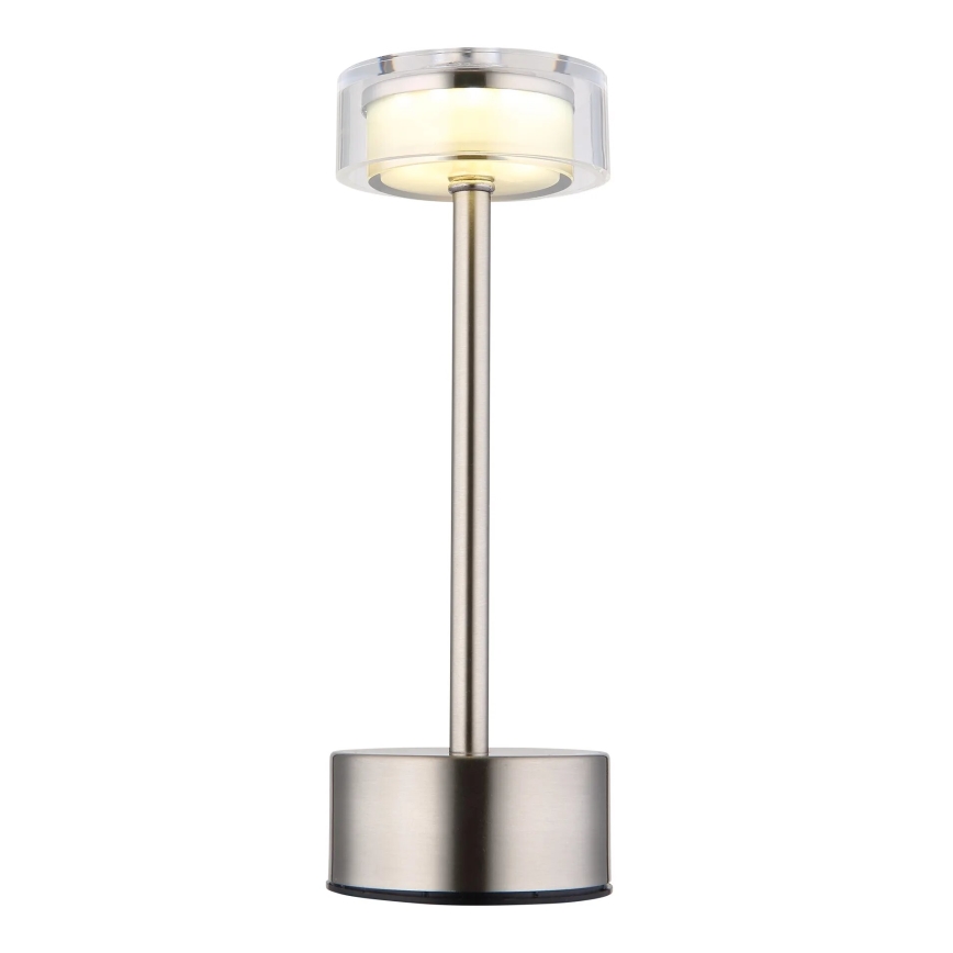 Globo - LED Pritemdoma įkraunama jutiklinė stalinė lempa LED/2,5W/3,7V 2700/4000/6500K 1800mAh matinis chromas