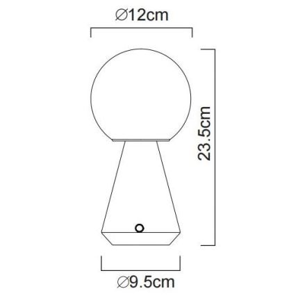 Globo - LED Pritemdomas jutiklinė lauko Stalinis šviestuvas LED/1,5W/5V 3000/4500/6500K 1800 mAh IP41 matinis chromas