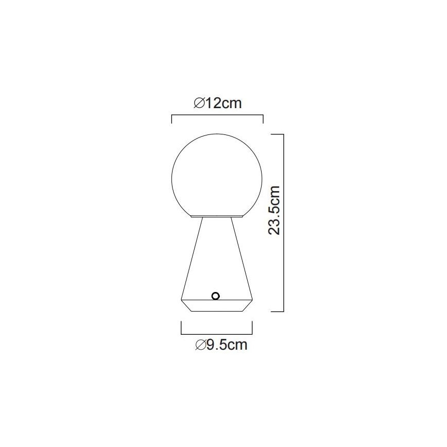 Globo - LED Pritemdomas jutiklinė lauko Stalinis šviestuvas LED/1,5W/5V 3000/4500/6500K 1800 mAh IP41 matinis chromas