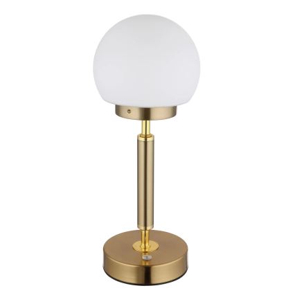 Globo - LED Pritemdoma įkraunama jutiklinė stalinė lempa LED/2,5W/5V 1800mAh 2700/4000/6500K žalvaris